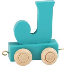 Train de lettres en couleurs J